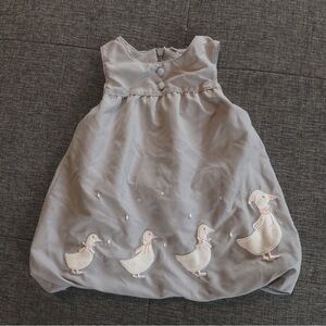 Baby 6M insulated dress / goose pattern dress